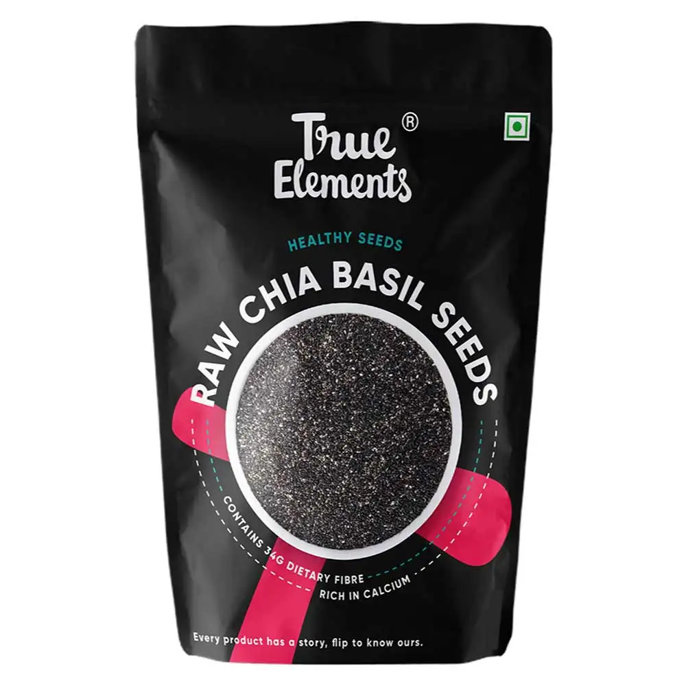 True Elements Chia Basil Raw Seeds,  0.5 kg  Unflavoured