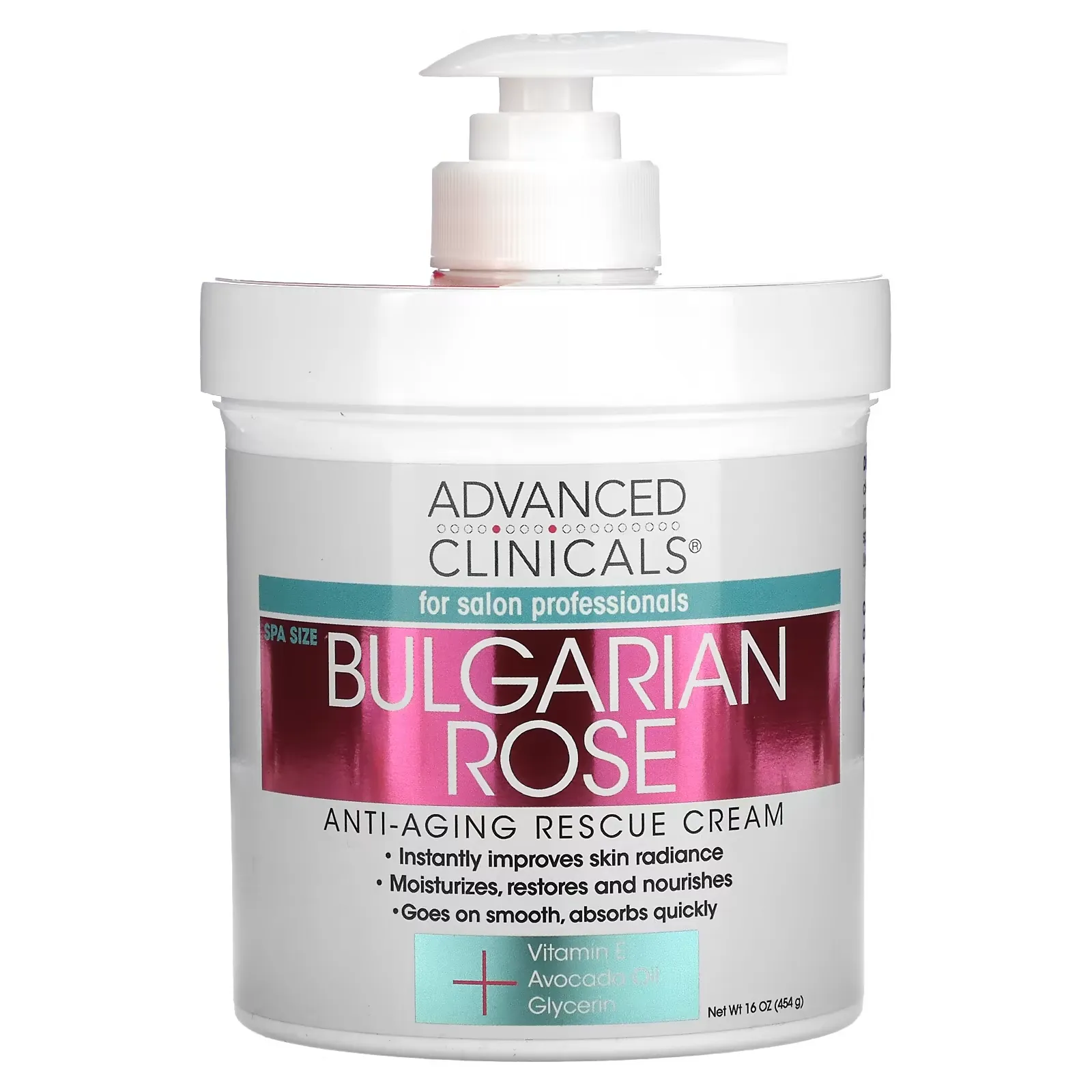 Anti-Aging Rescue Cream, Bulgarian Rose, 16 oz (454 g)