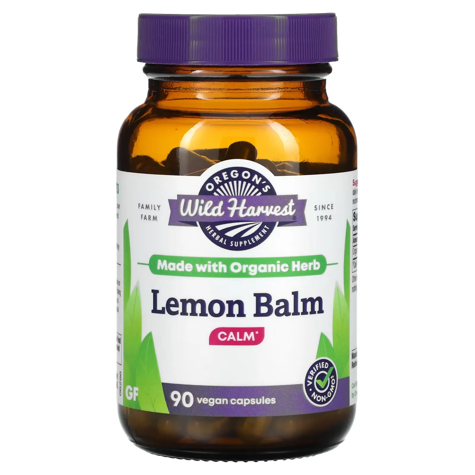 Lemon Balm, 90 Vegan Capsules