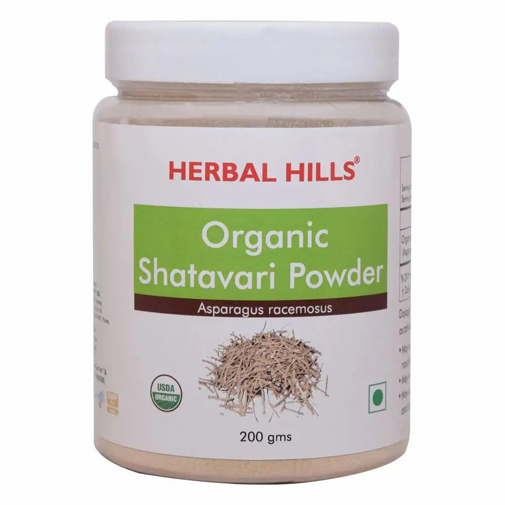 Herbal Hills Organic Shatavari Powder,  200 g