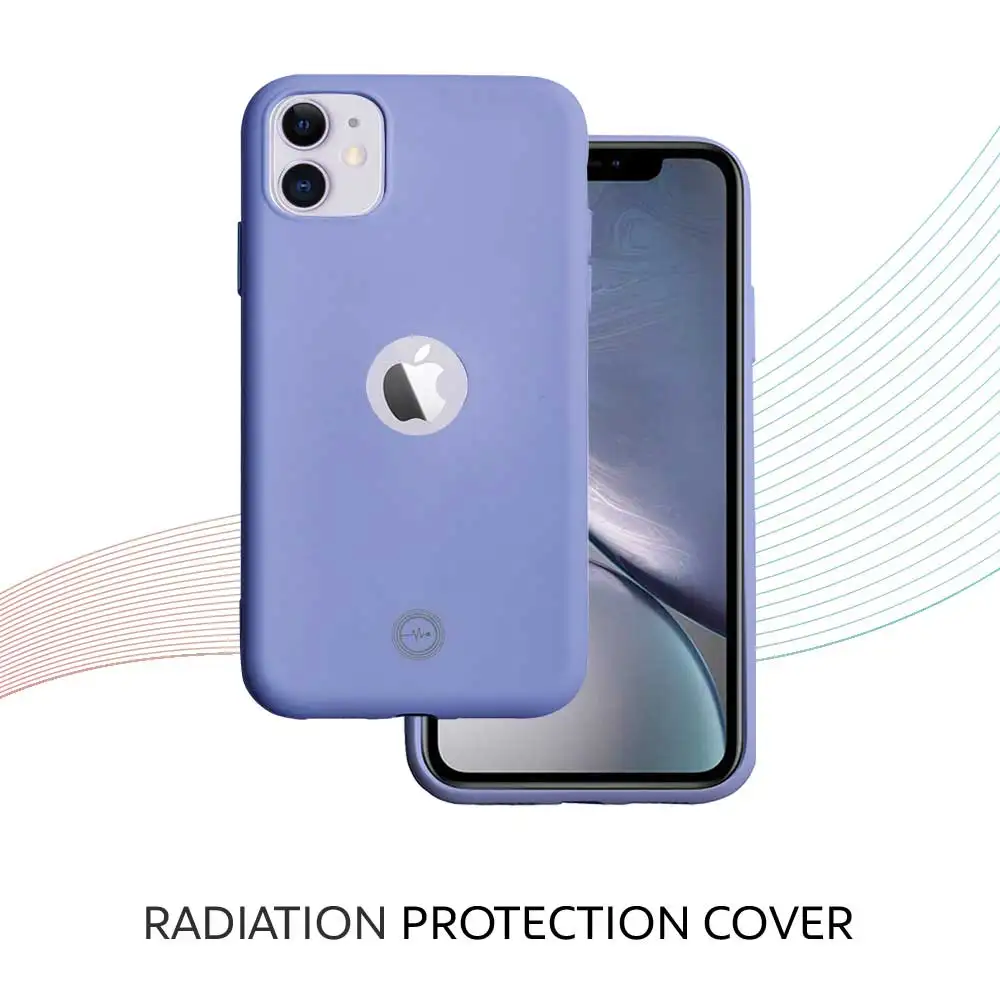 Envirocover Silicon Back Cover for Apple iPhone XI,  with Radiation Protection Technology (Purple)