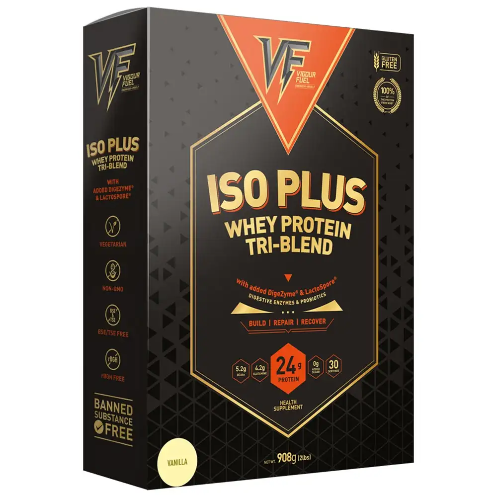 Vigour Fuel Iso Plus Whey Protein Tri Blend,  2 lb  Vanilla