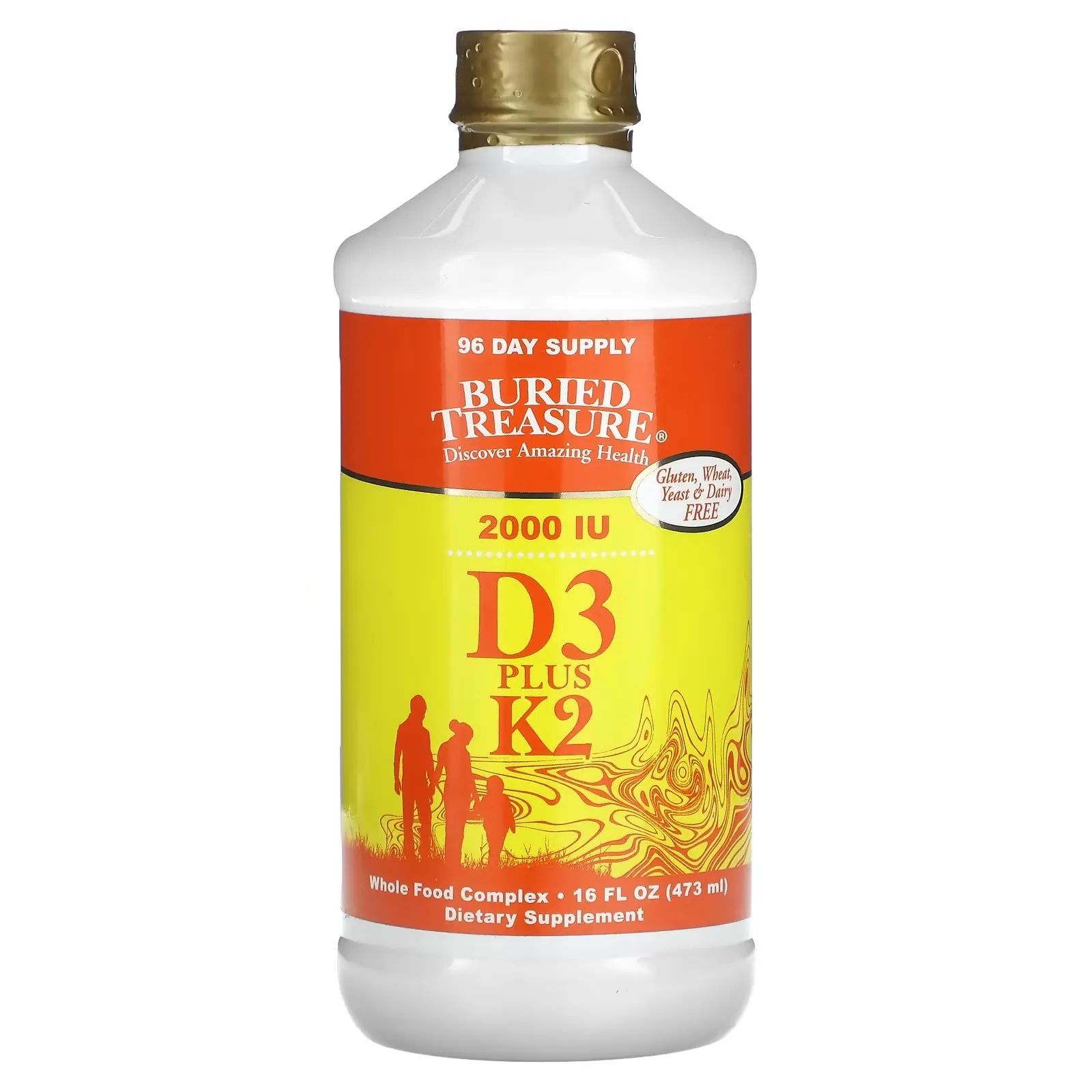 Liquid Nutrients, D3 Plus K2, 2,000 IU, 16 fl oz (473 ml)