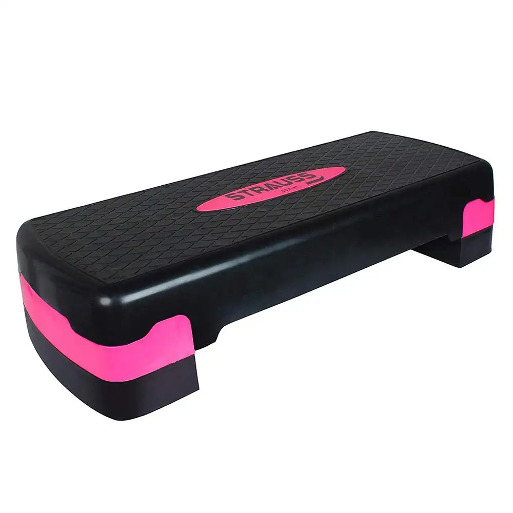 Strauss Aerobic Stepper,  Black and Pink  68 cm