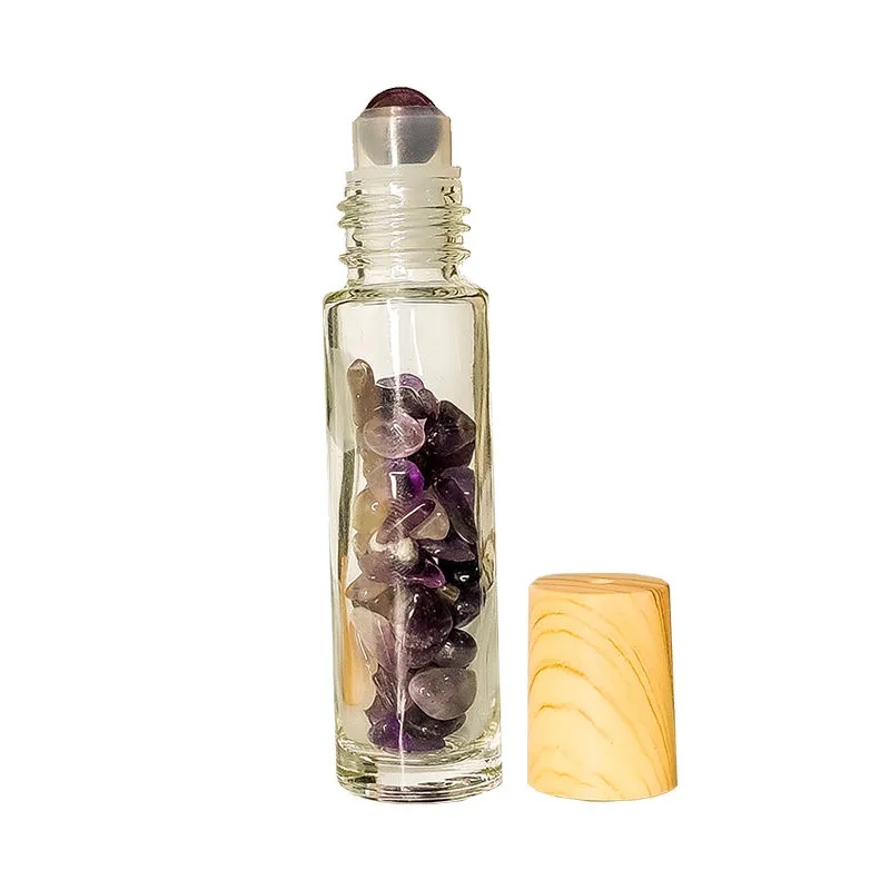 Le Marbelle Amethyst Roller Bottle Face Massager Face Roller For Face Neck Glow & Skin Brightening