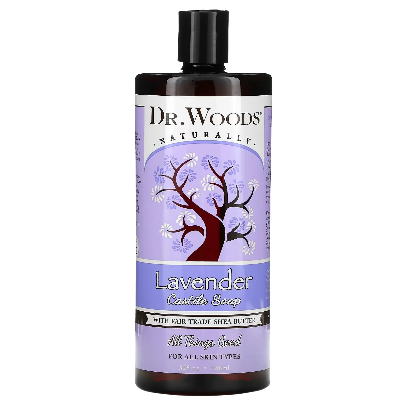 Lavender Castile Soap with Fair Trade Shea Butter, 32 fl oz (946 ml)