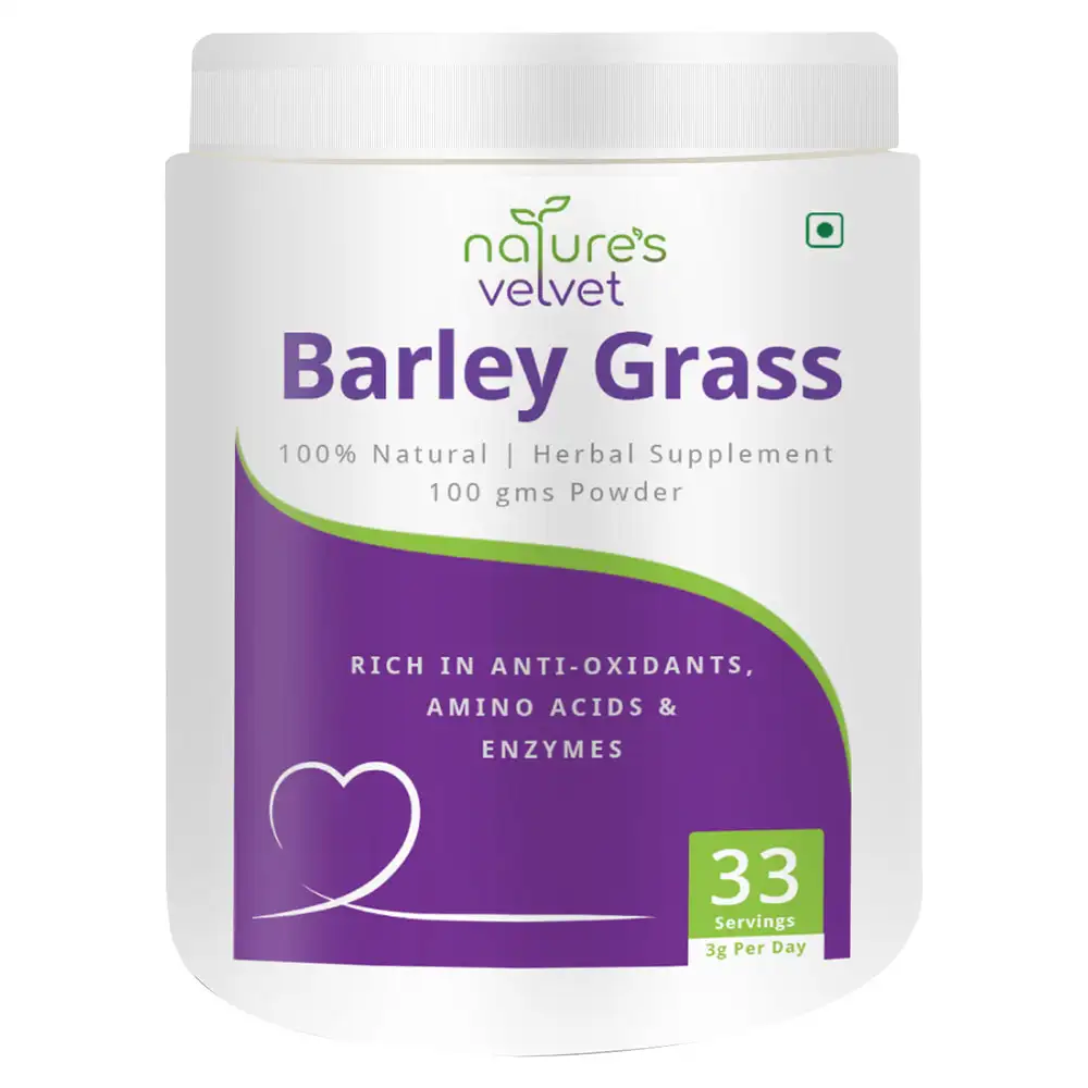 Natures Velvet Barley Grass Powder,  0.100 kg  Unflavoured