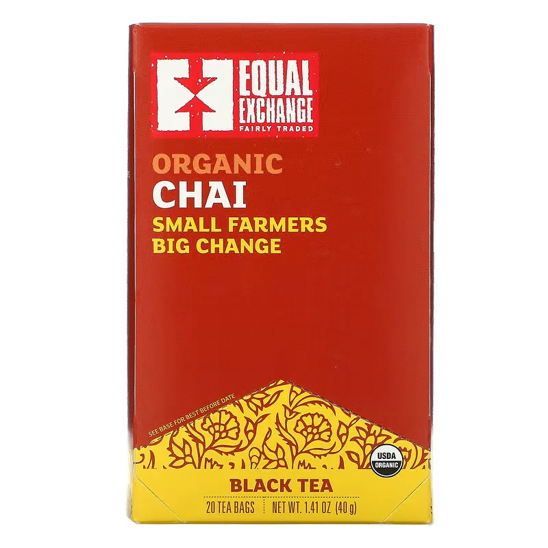 Organic Chai Black Tea, 20 Tea Bags, 1.41 oz (40 g)