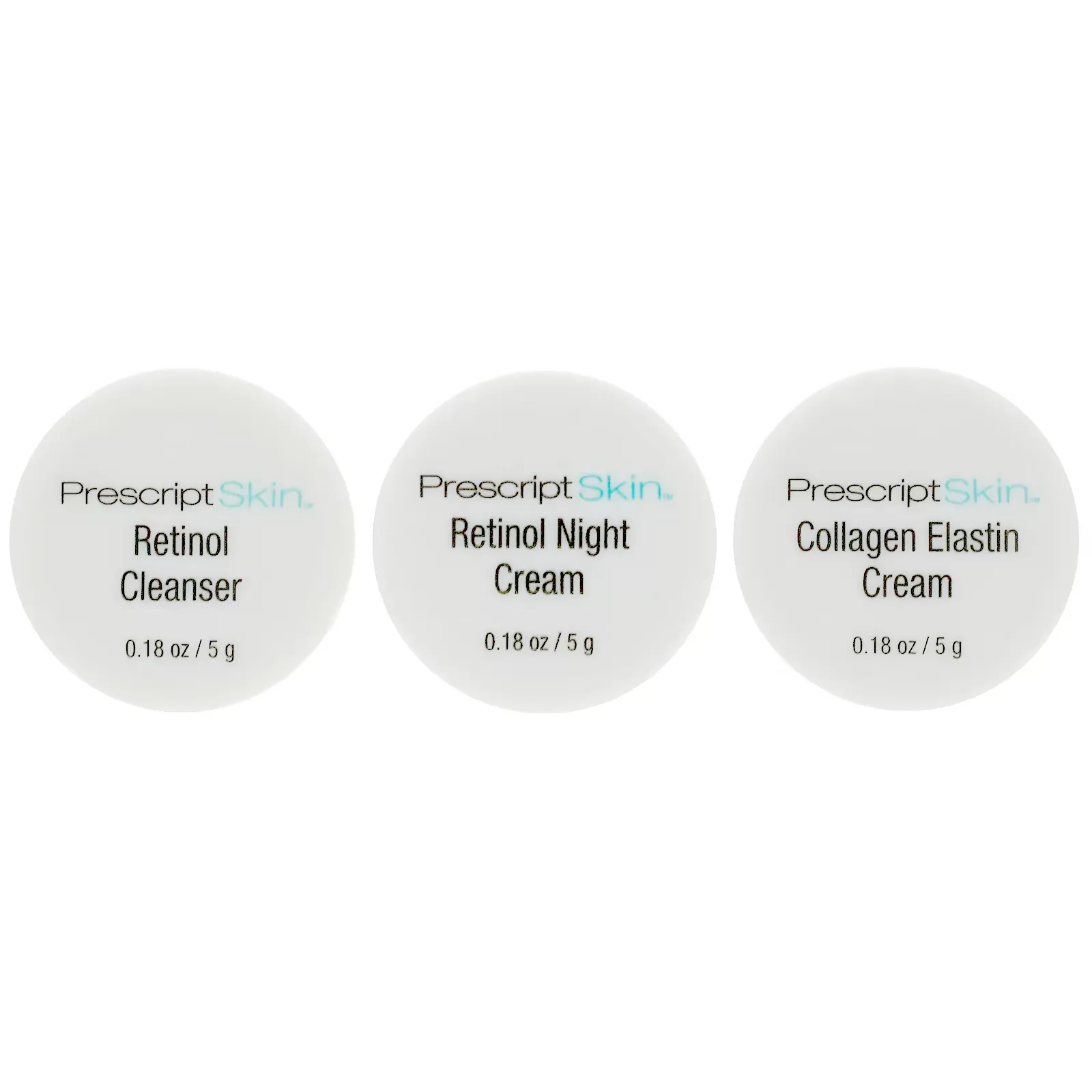 Retinol Trial Set, 3 Professional Strength Anti-Aging Products, 3 Jars, 0.18 oz (5 g) Each