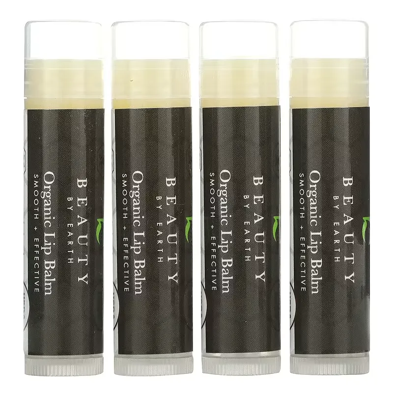 Original Beeswax Lip Balm, Unflavored, 4 Tubes, 0.15 oz Each