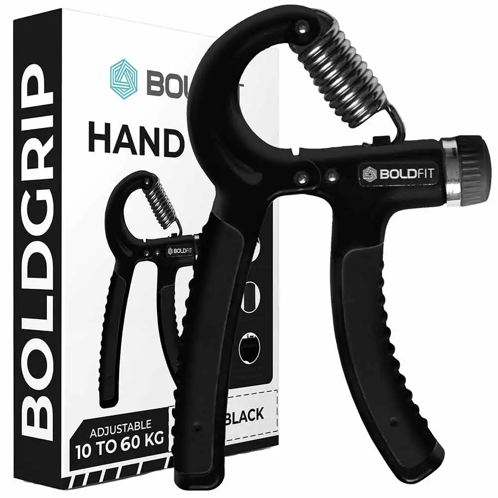 Boldfit Adjustable Hand Grip Strengthener,  Black 40 Kg