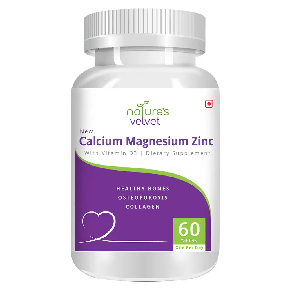 Natures Velvet Calcium Magnesium Zinc,  60 tablet(s)  Unflavoured