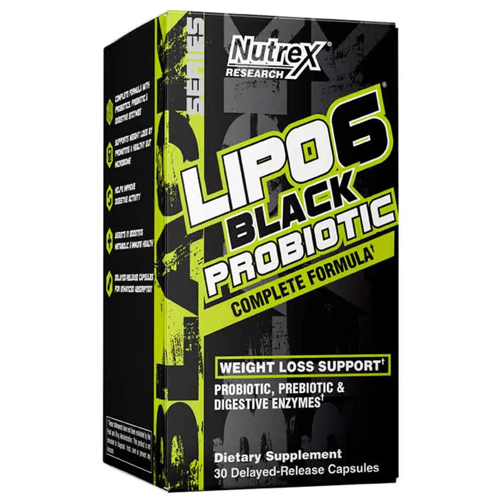 Nutrex Lipo 6 Black Probiotic,  30 capsules  Unflavoured