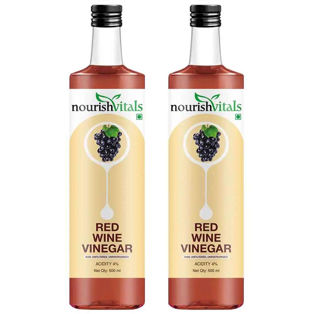 NourishVitals Red Wine Vinegar,  0.200 L  Unflavoured (Pack of 2)