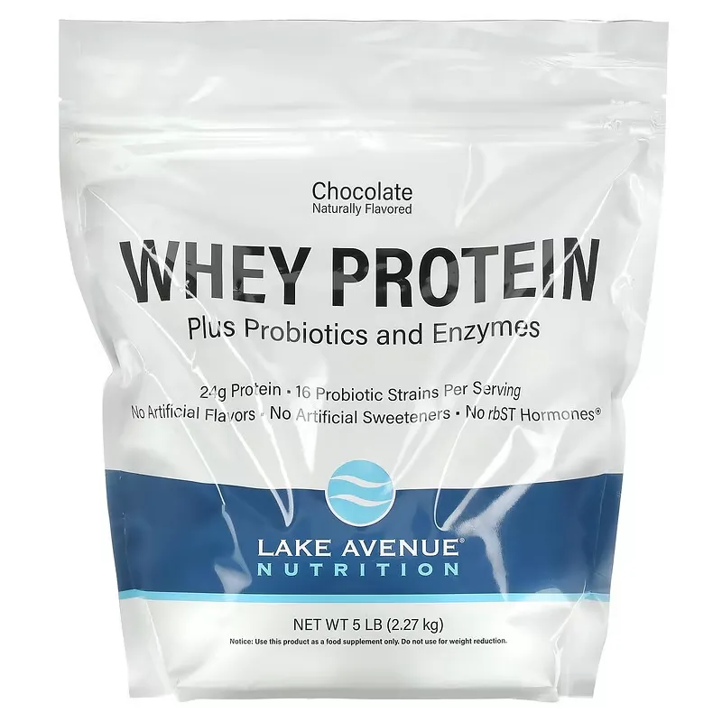 Whey Protein + Probiotics, Chocolate, 5 lb Pouch (2.27 kg)