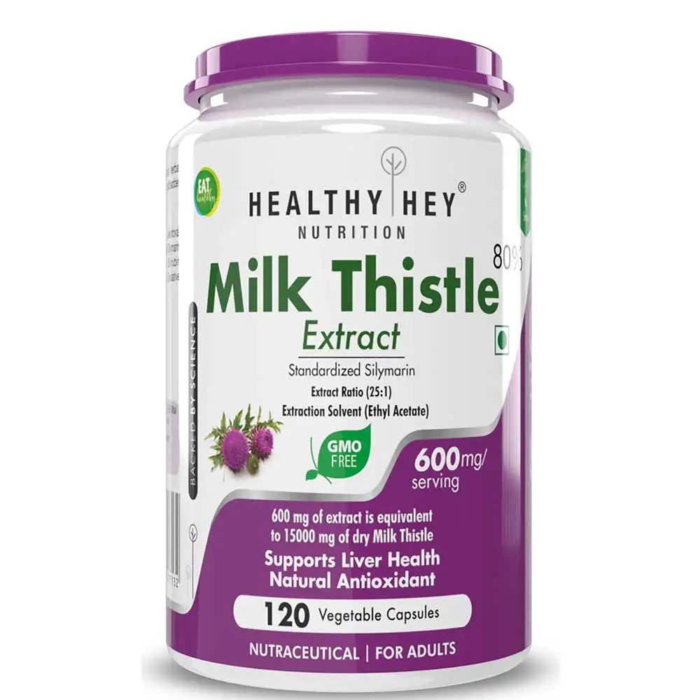 HealthyHey Nutrition Milk Thistle Extract,  120 capsules