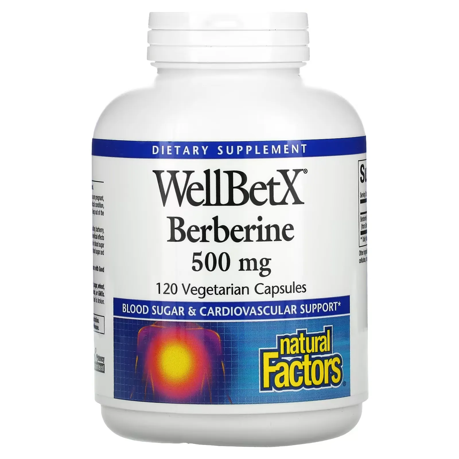 WellBetX, Berberine, 500 mg, 120 Vegetarian Capsules