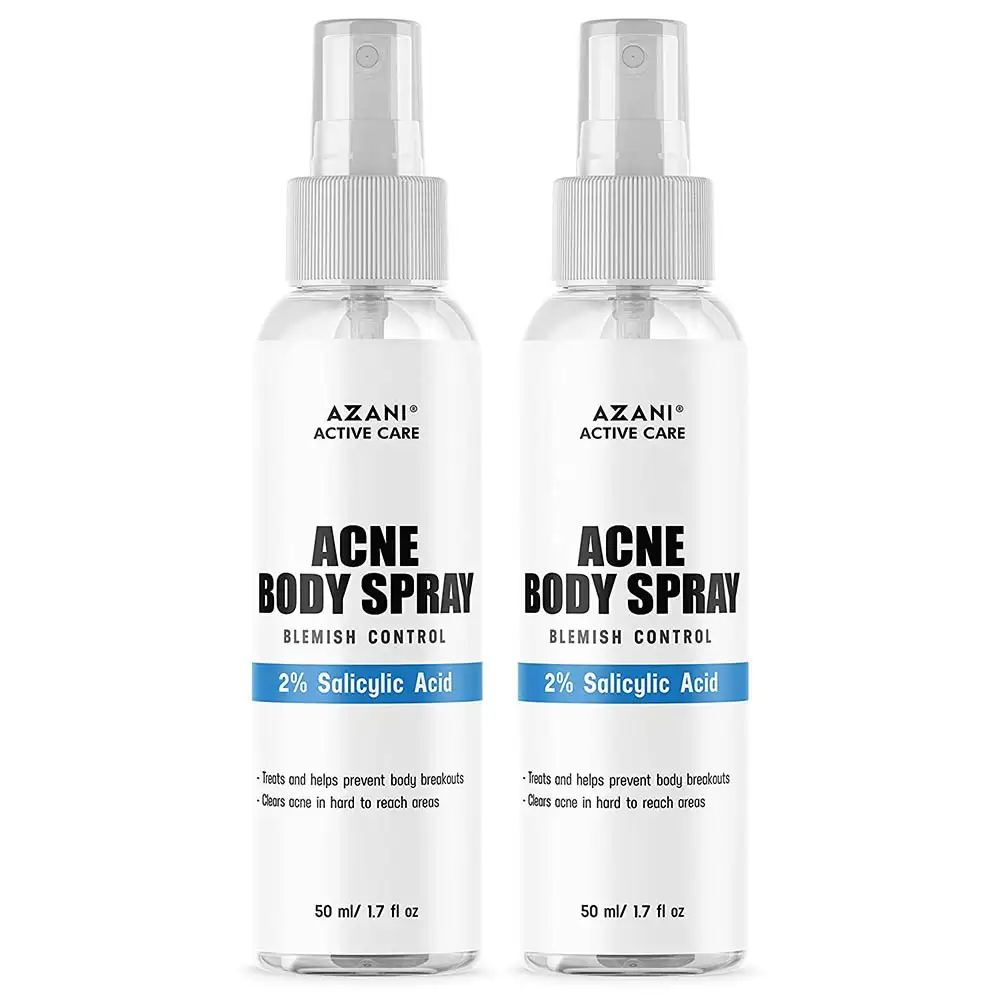 Azani Active Care Acne Body Spray,  50 ml  with 2% Salicylic Acid (Pack of 2)