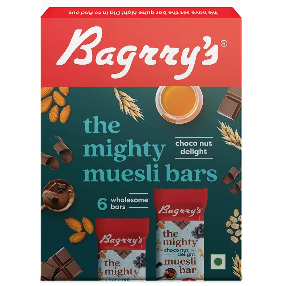 Bagrrys The Mighty Muesli Bars,  6 Piece(s)/Pack  Choco Nut Delight