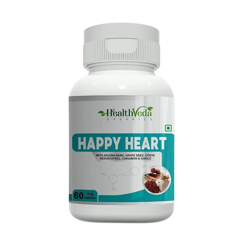 Health Veda Organics Happy Heart Supplement For Good Heart Health