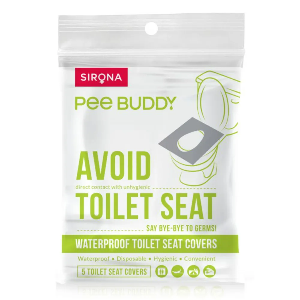 Peebuddy - Waterproof Toilet Seat Cover - 15 Toilet Sheets (3 Pack - 5 Sheets Each)