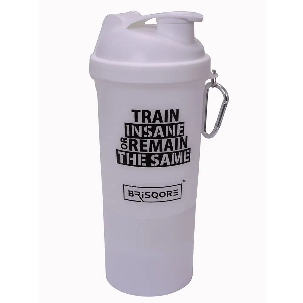 GHC 3-Compartment Shaker Bottle,  White  600 ml