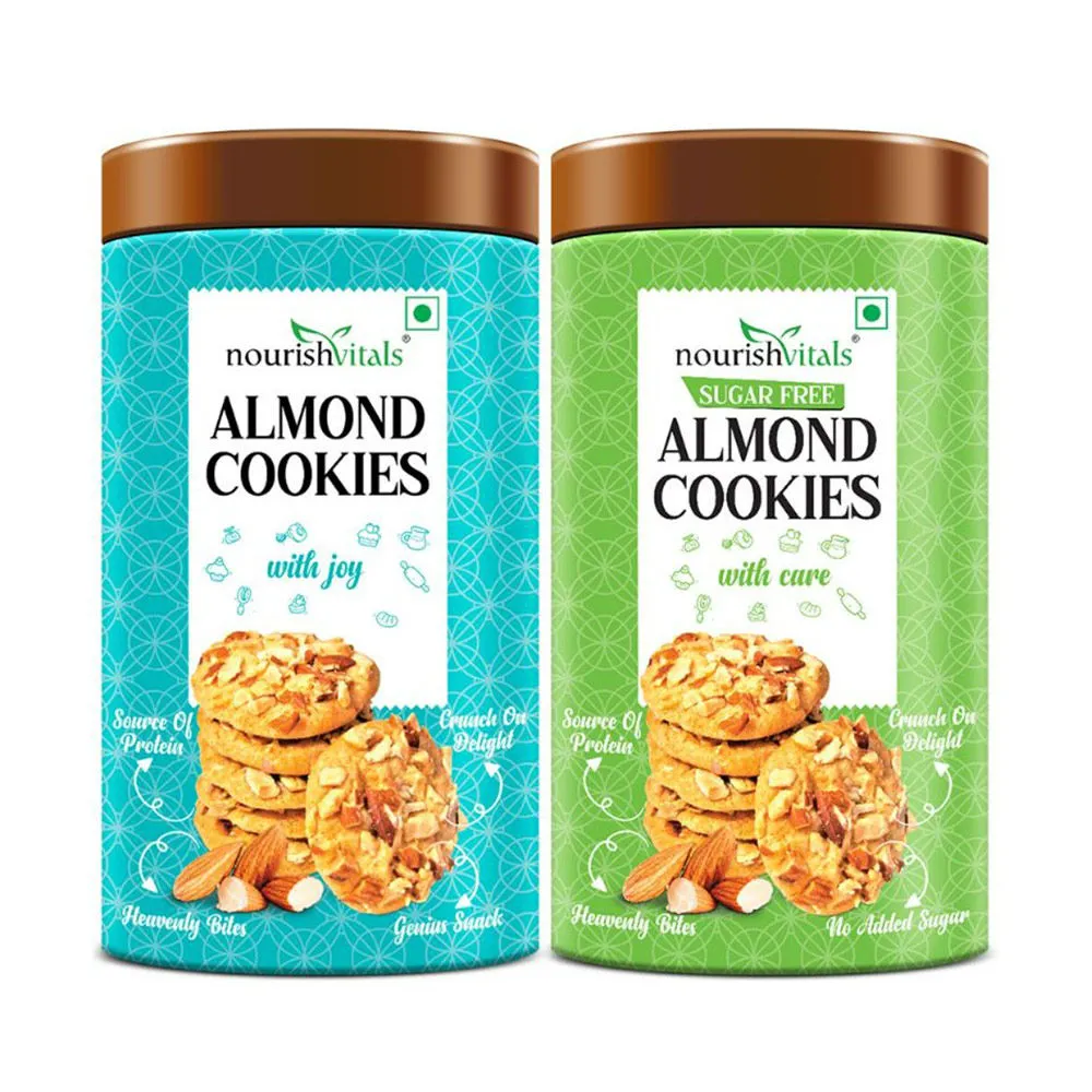 Nourish Vitals Almond + Almond(sugar Free) Cookies