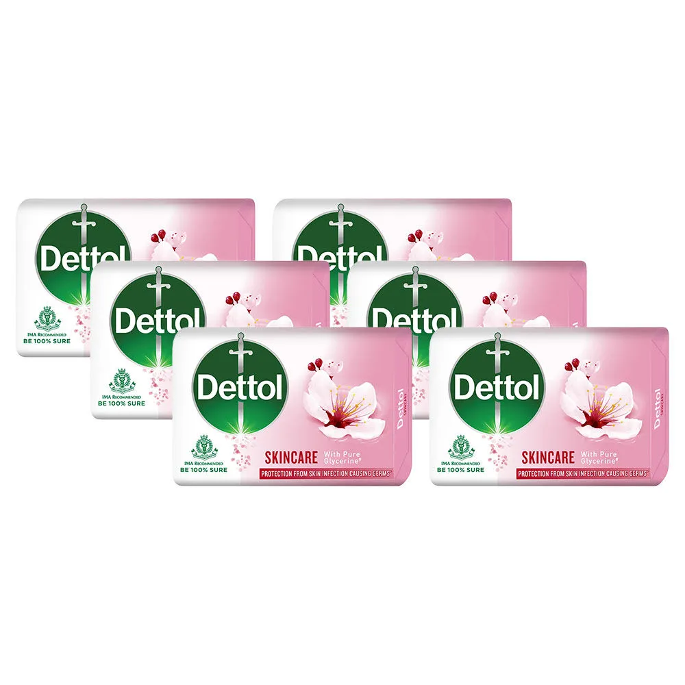 Dettol Skincare Bathing Soap Bar (Pack of 6)