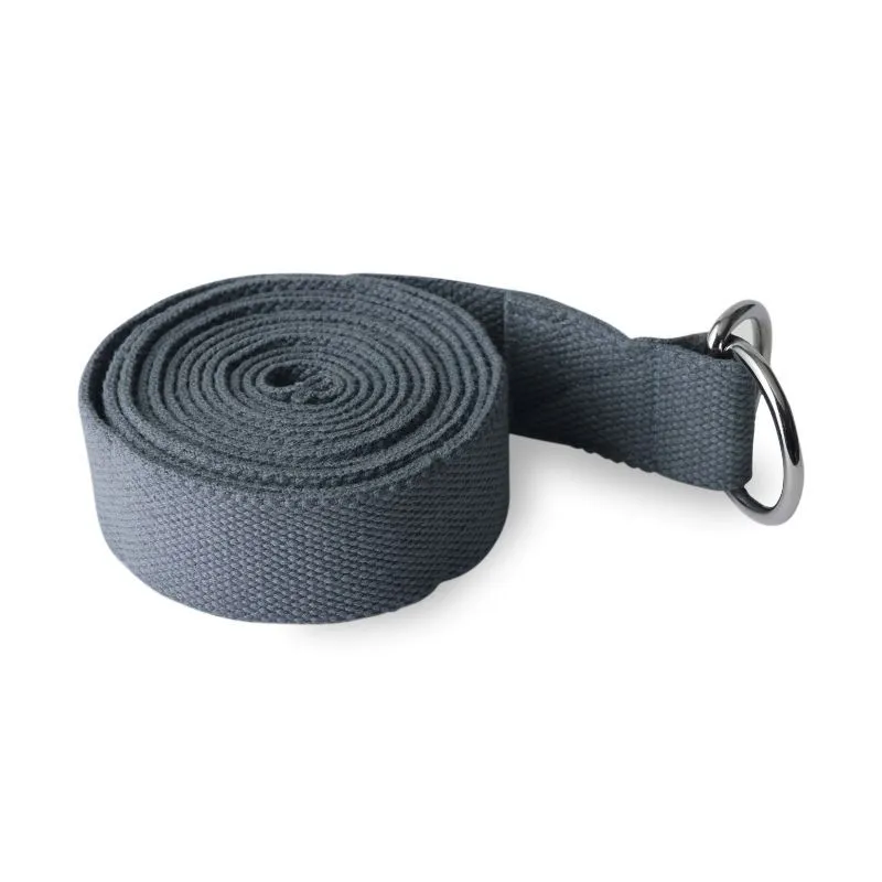 Core Asana D Ring Xtend Yoga Strap- Graphite