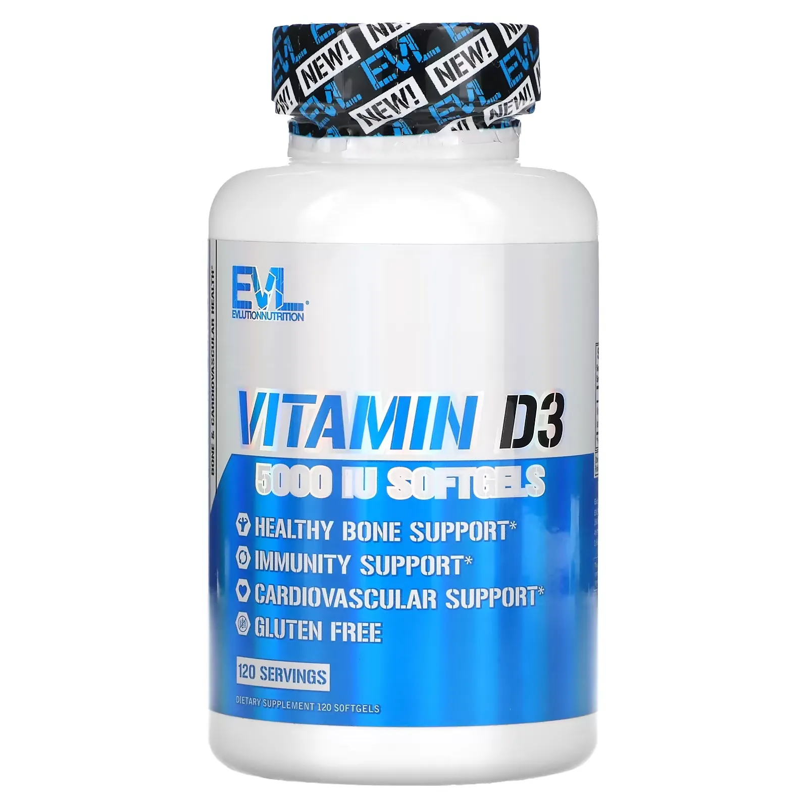 Vitamin D3, 5,000 IU, 120 Softgels