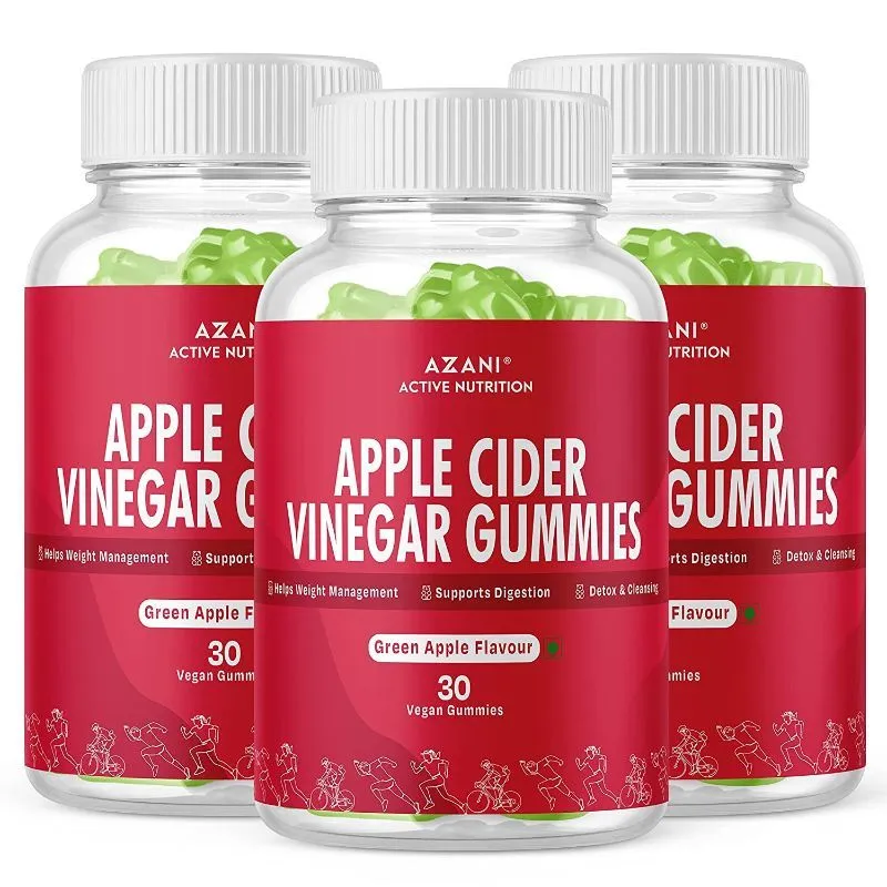 Azani Active Nutrition Apple Cider Vinegar Gummies With Mother (pack Of 3)