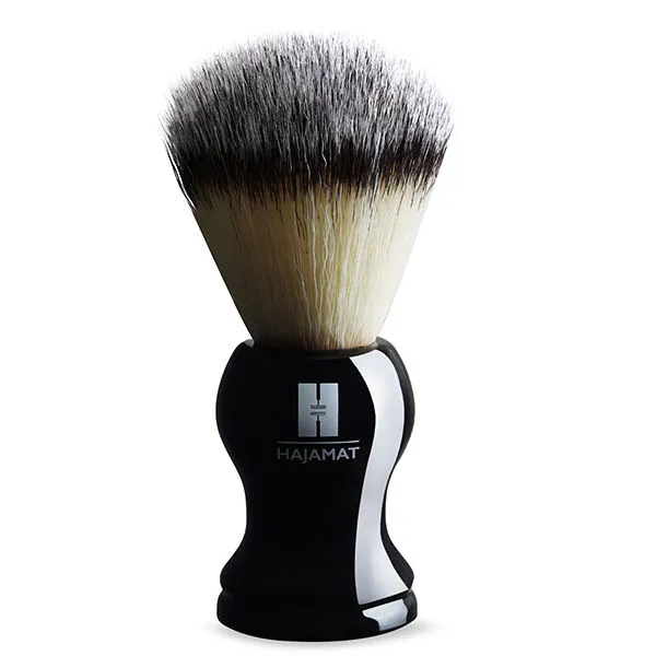 Hajamat Luxurious Black Shaving Brush For Men Imitation Badger Bristles Resin Handle