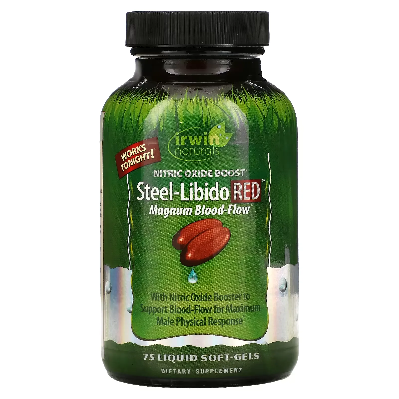 Steel-Libido Red, Magnum Blood-Flow, 75 Liquid Soft-Gels