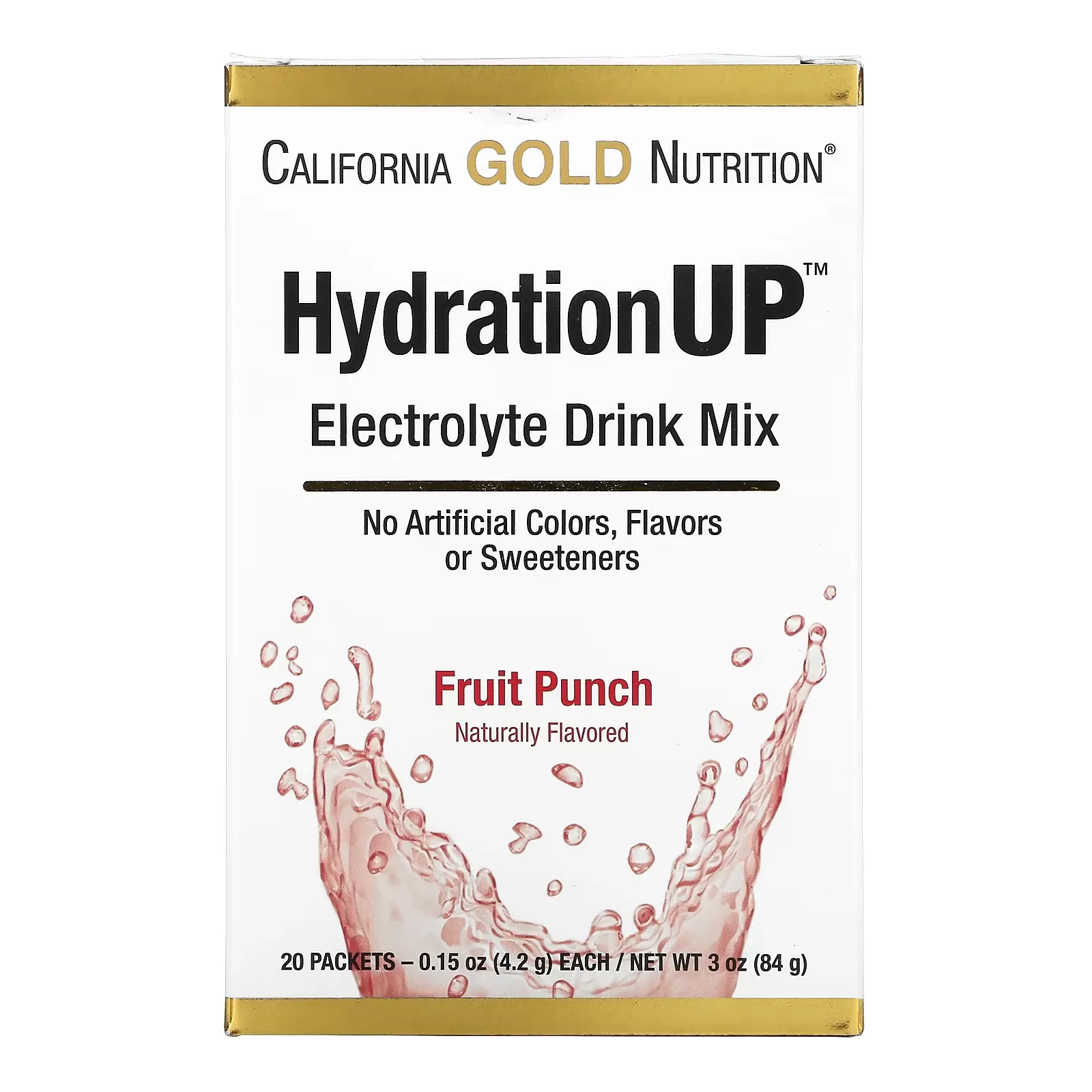 HydrationUP, Electrolyte Drink Mix, Fruit Punch, 20 Packets, 0.15 oz (4.2 g) Each