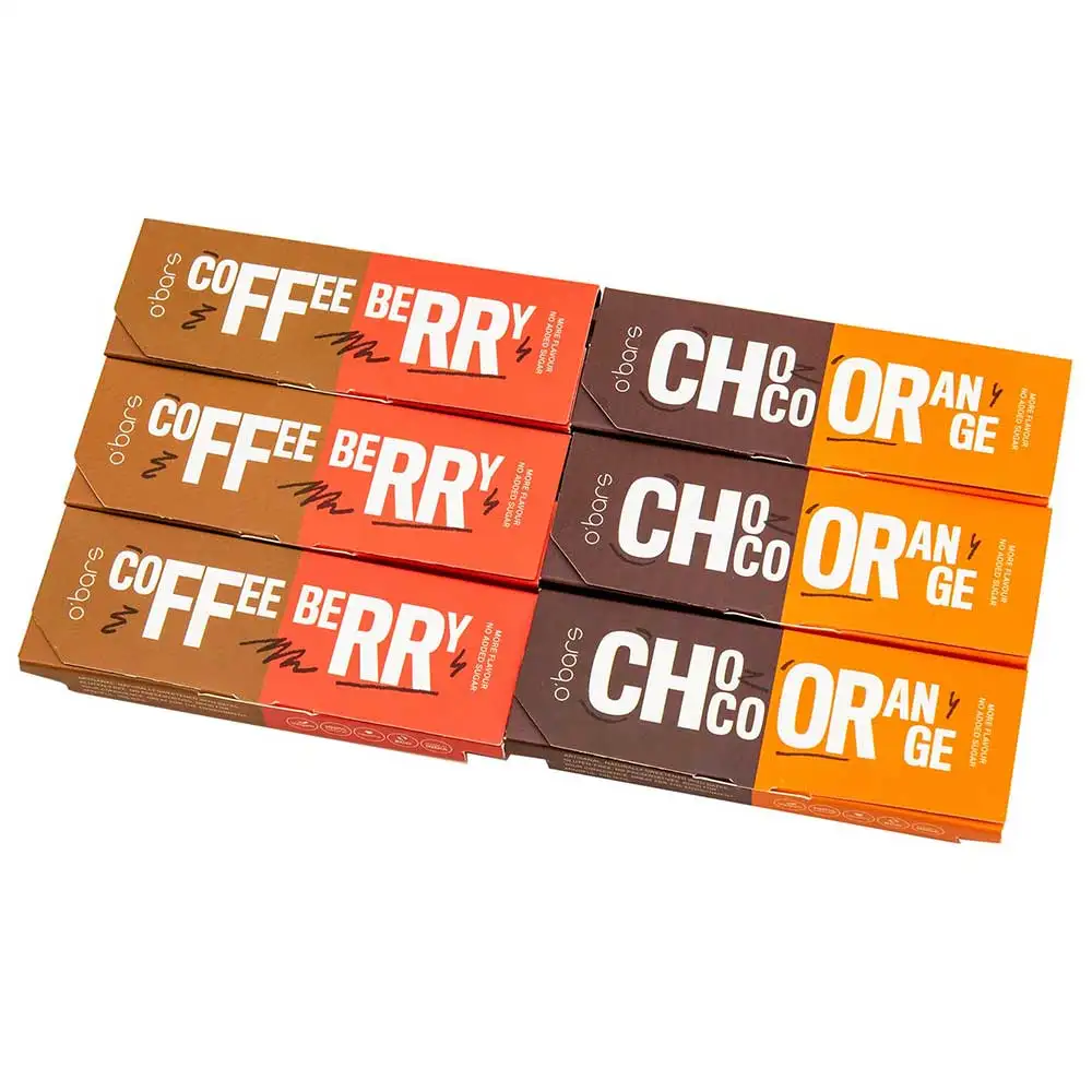 O'Greens Energy Bars,  6 bar(s)  Coffee Berry & Choco Orange