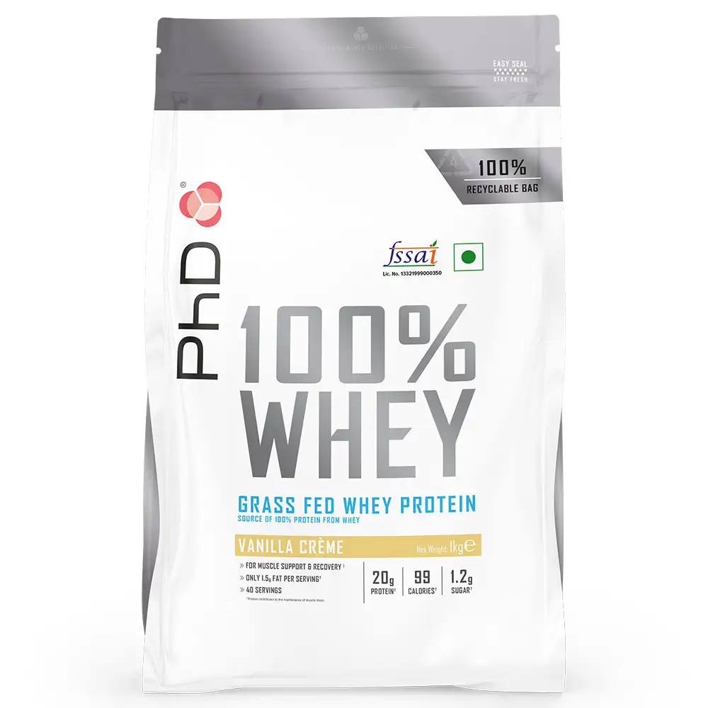 PhD 100% Whey Powder,  2.2 lb  Vanilla Cream