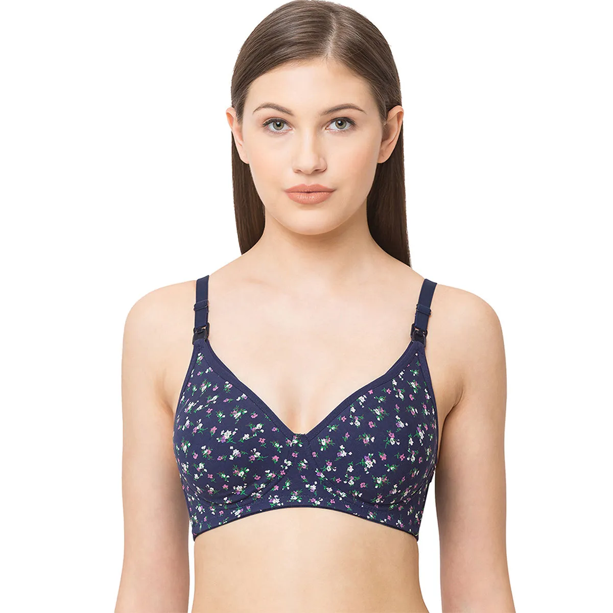 Juliet Women's Non padded Non Wired Feeding bra -1212 - Navy Blue (34C)