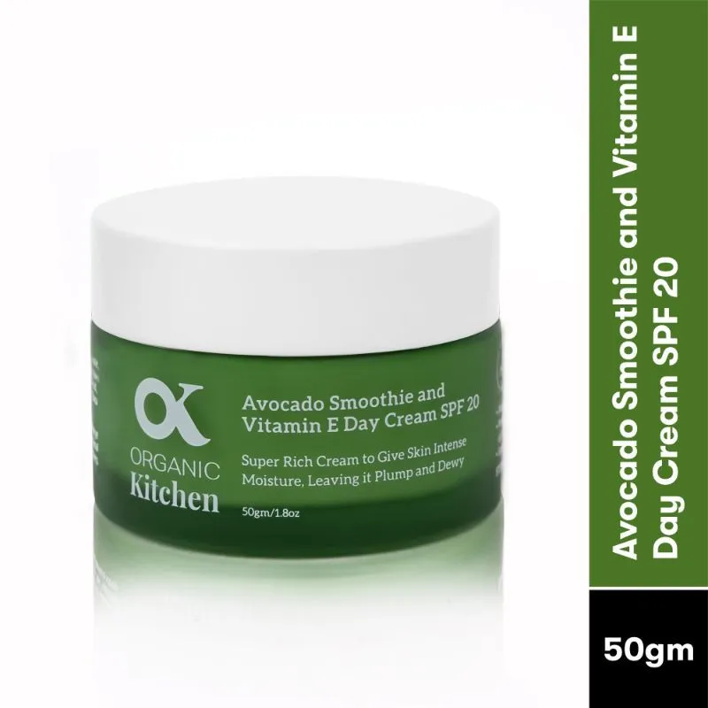 Organic Kitchen Avocado Smoothie And Vitamin E Day Cream SPF 20 With Hyaluronic Acid & Pentavitin