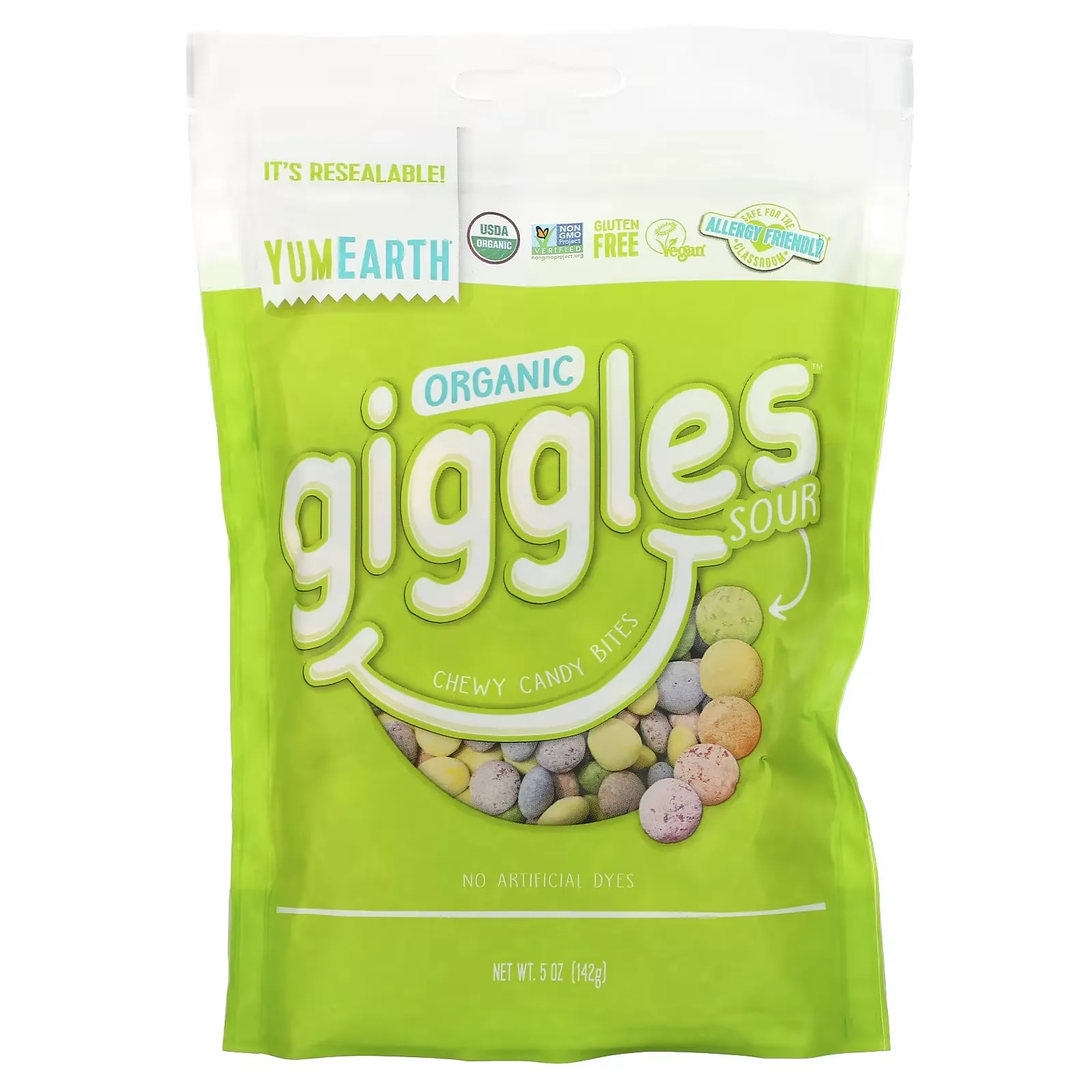 Organic Giggles, Sour, 5 oz (142 g)