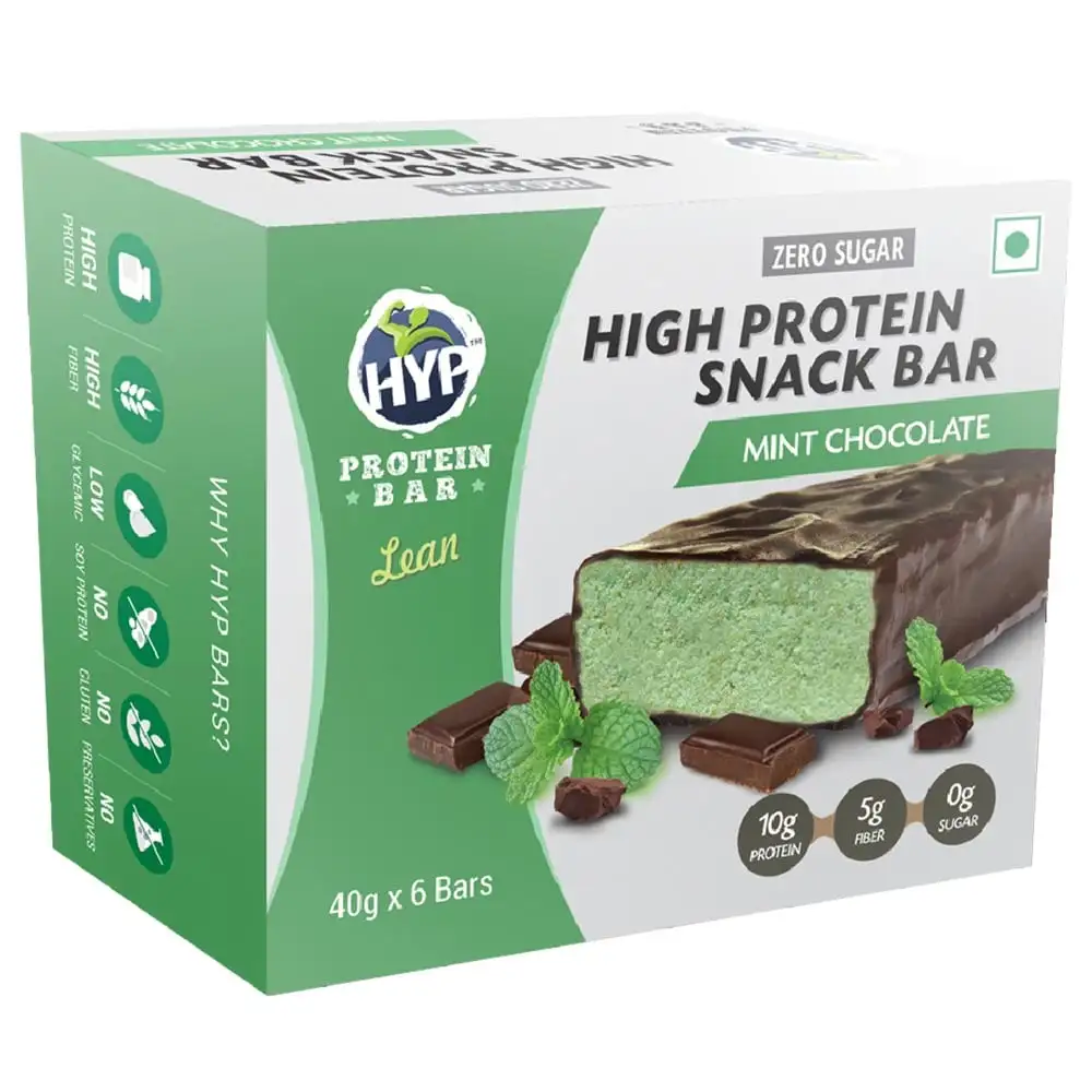 Hyp Sugar Free Protein Bar (10g Protein),  6 bar(s)  Mint Chocolate