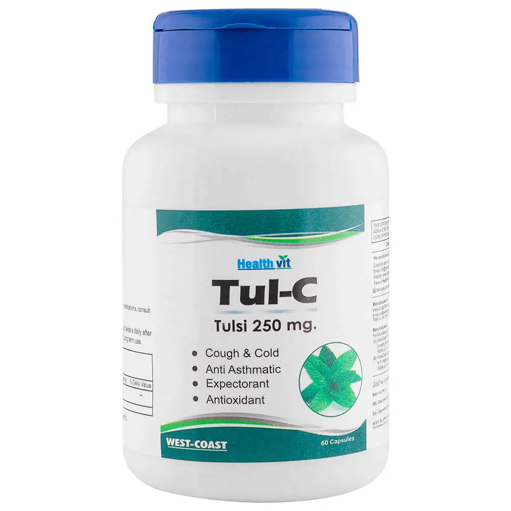 Healthvit Tul-C Tulsi powder (250mg),  60 capsules