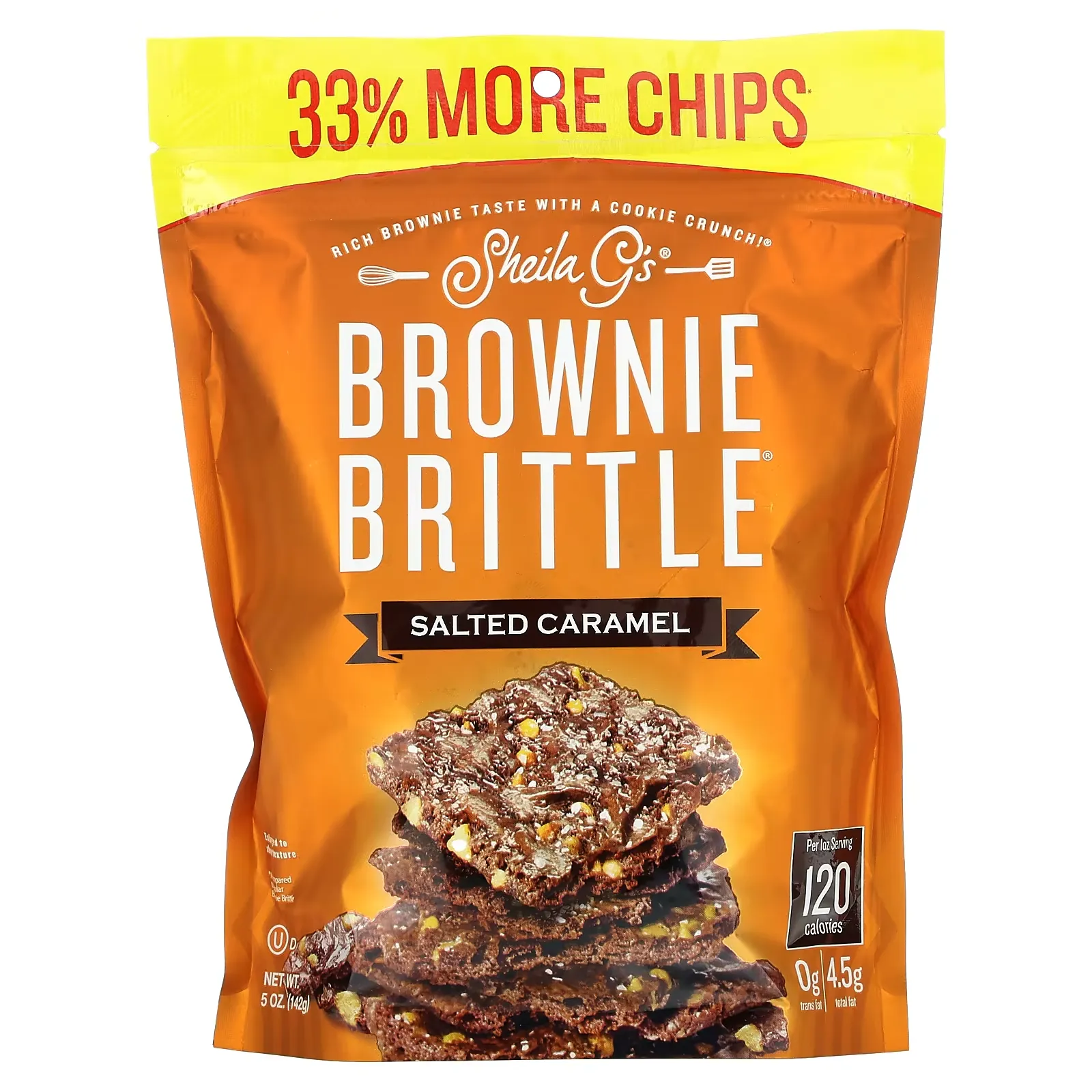 Brownie Brittle, Salted Caramel, 5 oz (142 g)