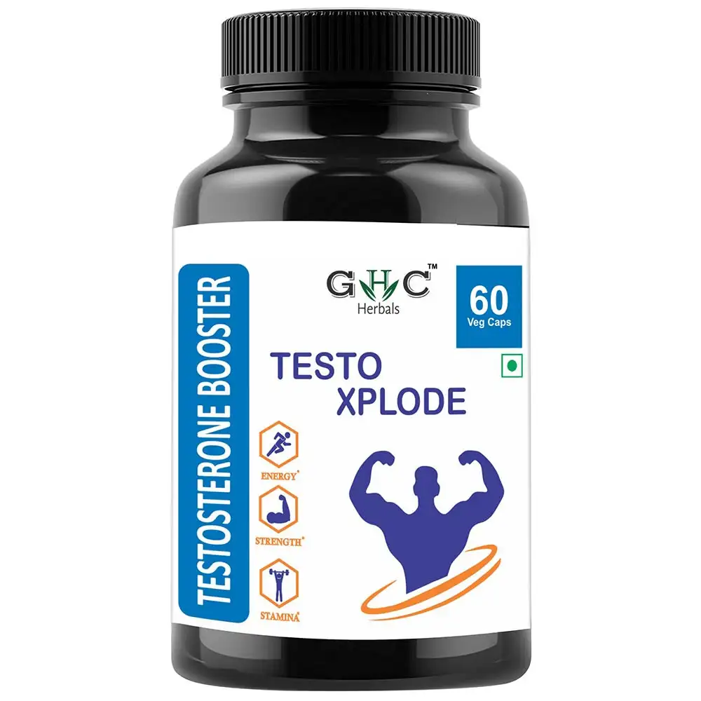 GHC Testo Xplode Natural Testosterone Booster Supplement,  60 capsules  Unflavoured