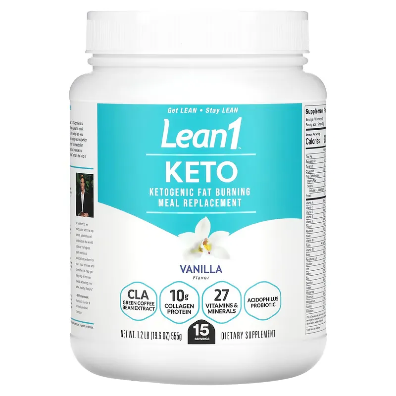 Keto, Ketogenic Fat Burning Meal Replacement, Vanilla, 1.2 lb (555 g)