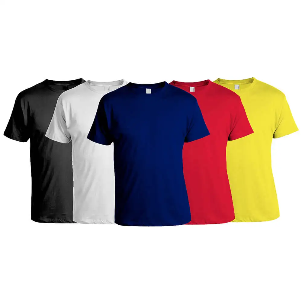 Gym Brute 5 T-Shirt Combo,  White,Blue,Black,Yellow,Red  XL