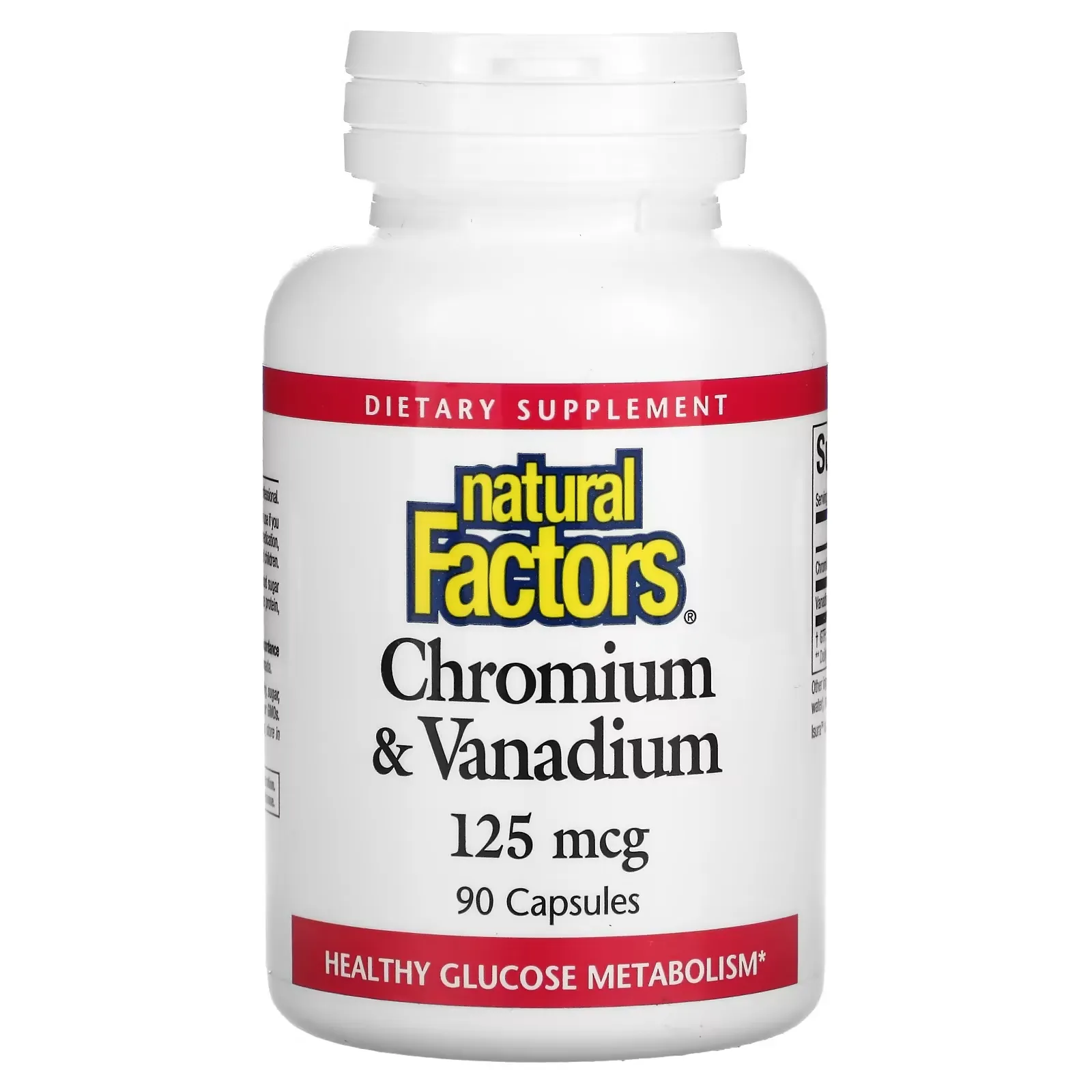 Chromium & Vanadium, 125 mcg, 90 Capsules