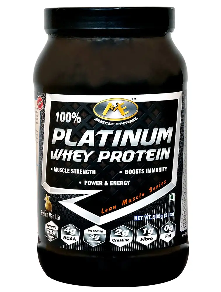 Muscle Epitome 100% Platinum Whey Protein,  2 lb  French Vanilla