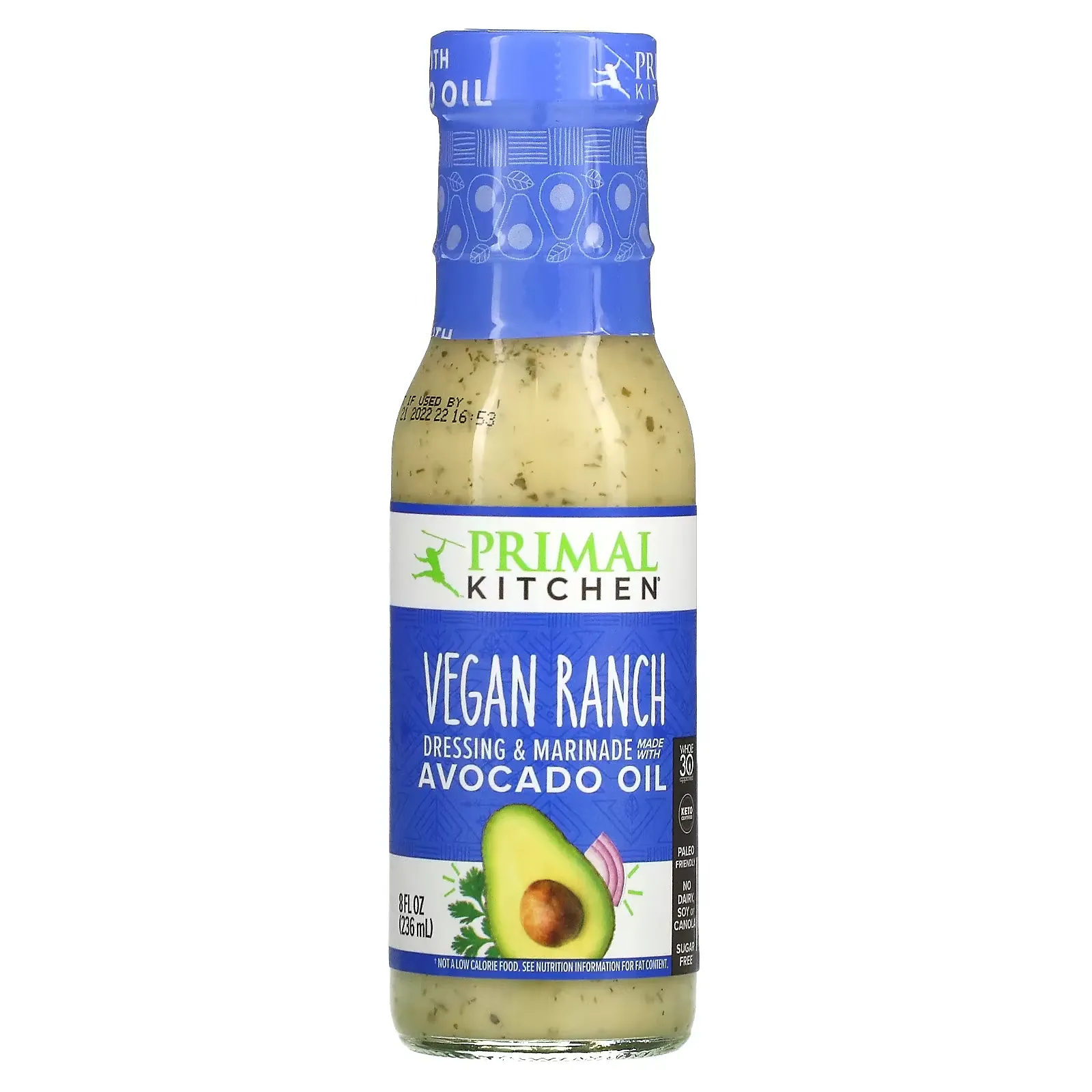 Dressing & Marinade Made with Avocado Oil, Vegan Ranch, 8 fl oz (236 ml)