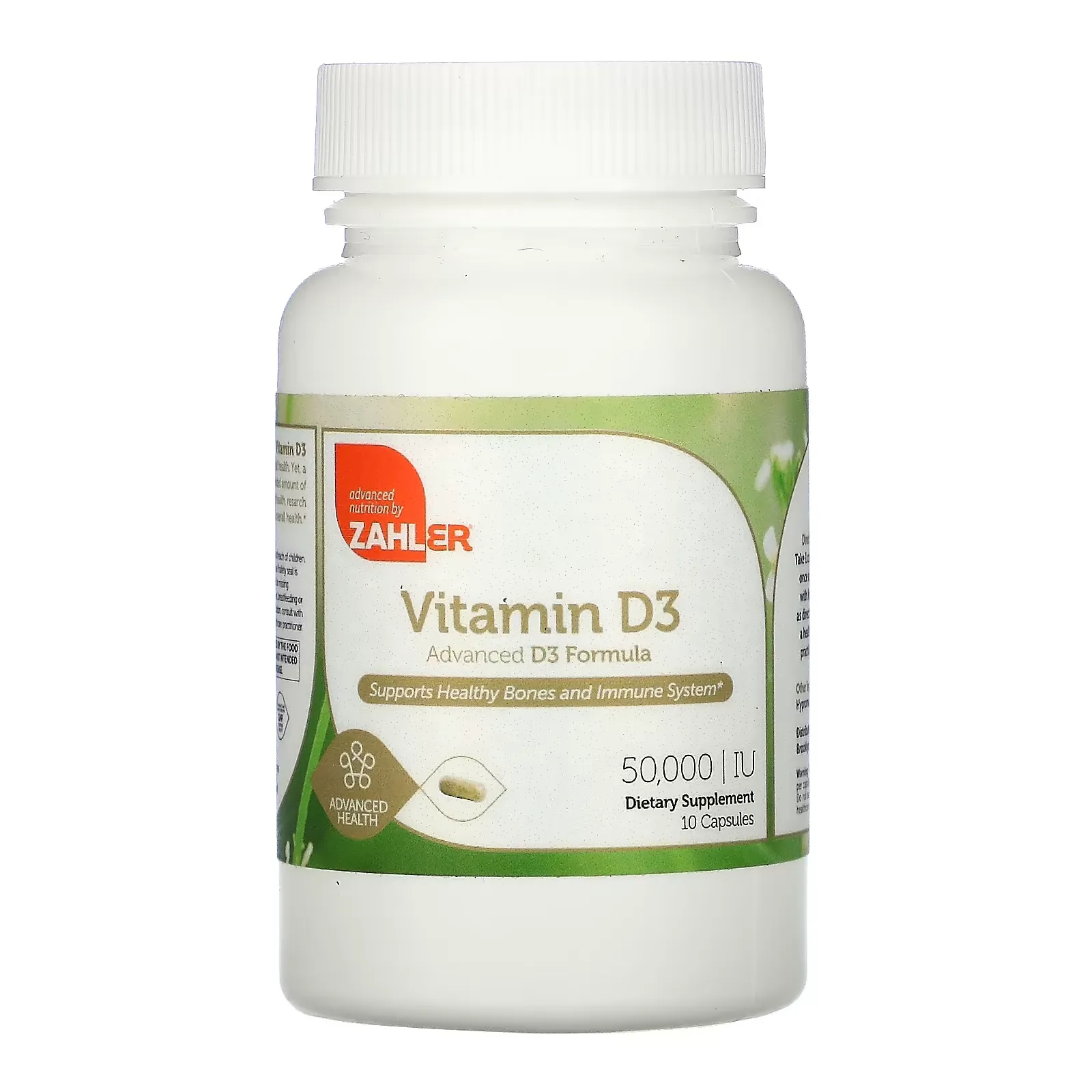 Vitamin D3, 50,000 IU, 10 Capsules