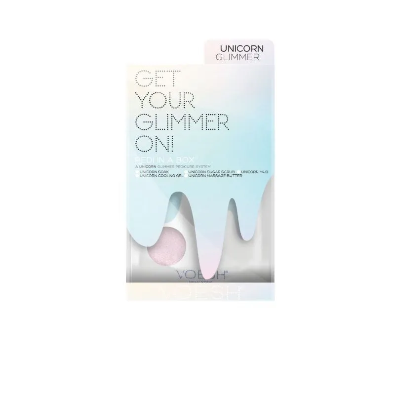 VOESH Glimmer Pedicure in A Box (5 Step) - Unicorn Glimmer